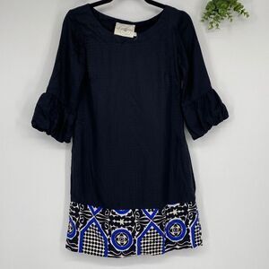 Alice & Trixie Women's 3/4 Sleeve Scoop Neck A-Line Dress Black Extra‎ Small
